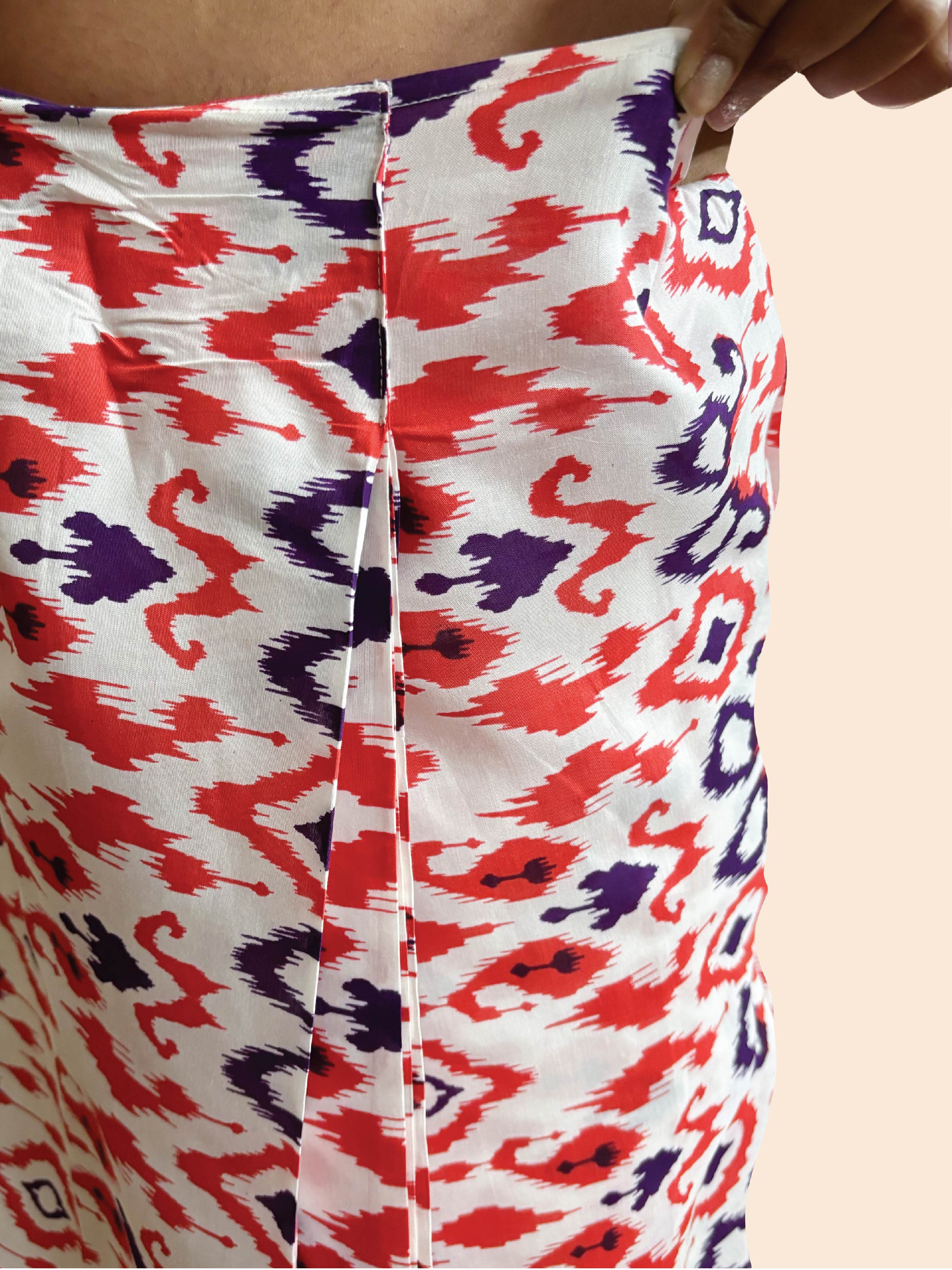 trueBrowns Carrot Muslin Ikat Ready to Wear Saree - Distacart