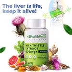 Thumbnail for Health Veda Organics Milk Thistle Tablets - Distacart