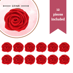 Thumbnail for confect edible rose topper edible rose for cake decorations red edible rose pack of 12