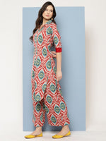 Thumbnail for Ahalyaa Women Ethnic Motifs Printed Regular Gotta Patti Kurta with Palazzos - Distacart