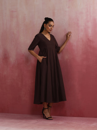 trueBrowns Cola Cotton Dobby Dress - Distacart