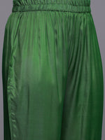 Thumbnail for Varanga Women Green Leheriya Zari And Sequins Embroidered Kurta Set With Dupatta - Distacart