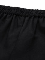 Thumbnail for Varanga Women Black Solid A-Line Kurta Paired With Tonal Bottom - Distacart