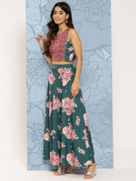 Thumbnail for Ahalyaa Printed Sequinned Ready to Wear Lehenga & Blouse With Dupatta - Distacart