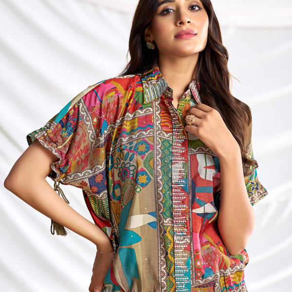 BulBul Kate Brown Chanderi Co-Ord Set