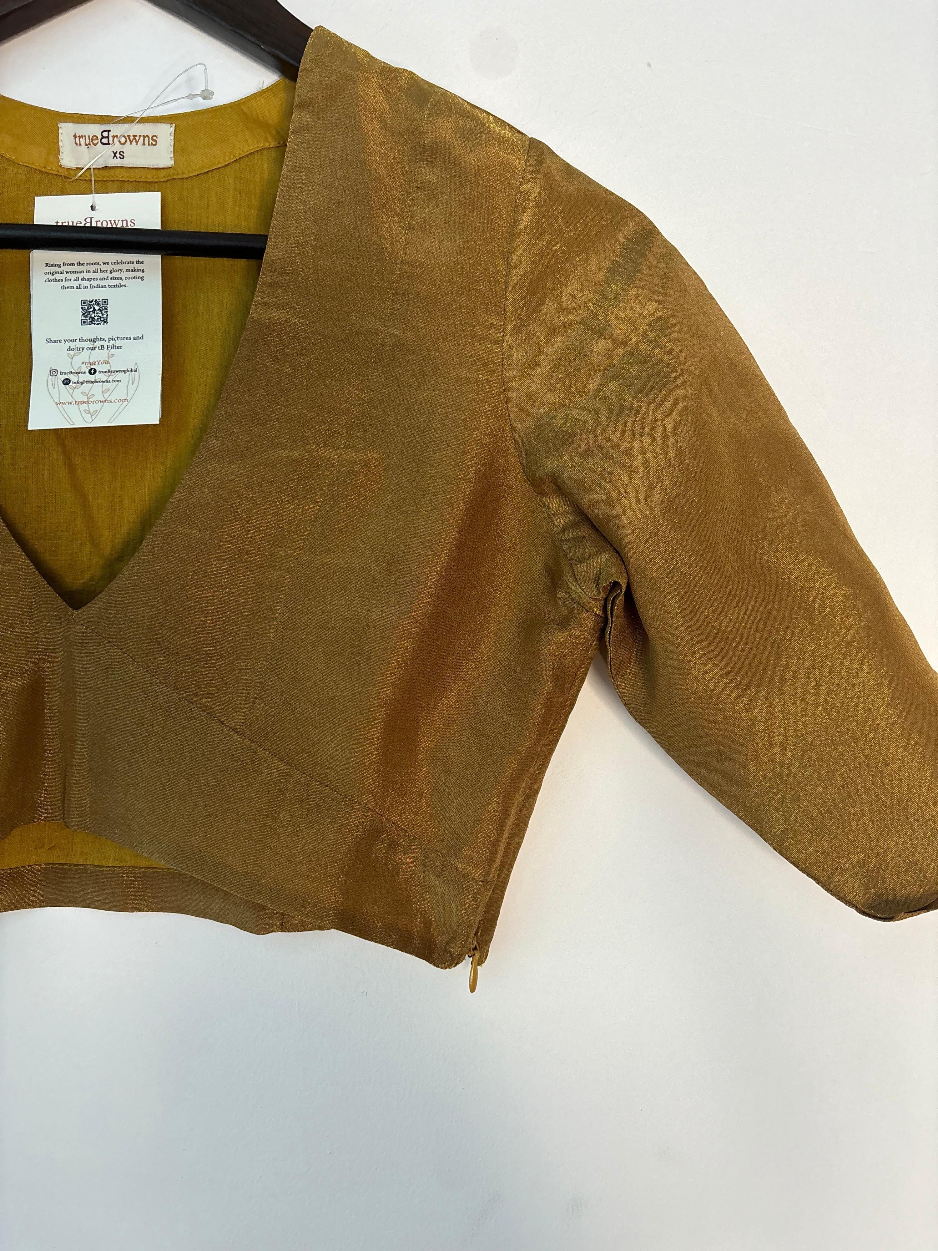 trueBrowns Gold Tissue Blouse