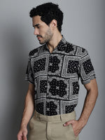 Thumbnail for Jainish Men's Paisley Printed Formal Shirts - Black - Distacart
