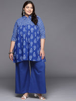 Thumbnail for Ahalyaa Women Plus Size Cotton Tunic with Palazzos - Distacart