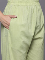 Thumbnail for Varanga Women Sea Green Round Neck Heavy Thread Embroidered Kurta With Bottom & Dupatta - Distacart