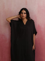 Thumbnail for trueBrowns Black Modal Kaftan Kurta Set