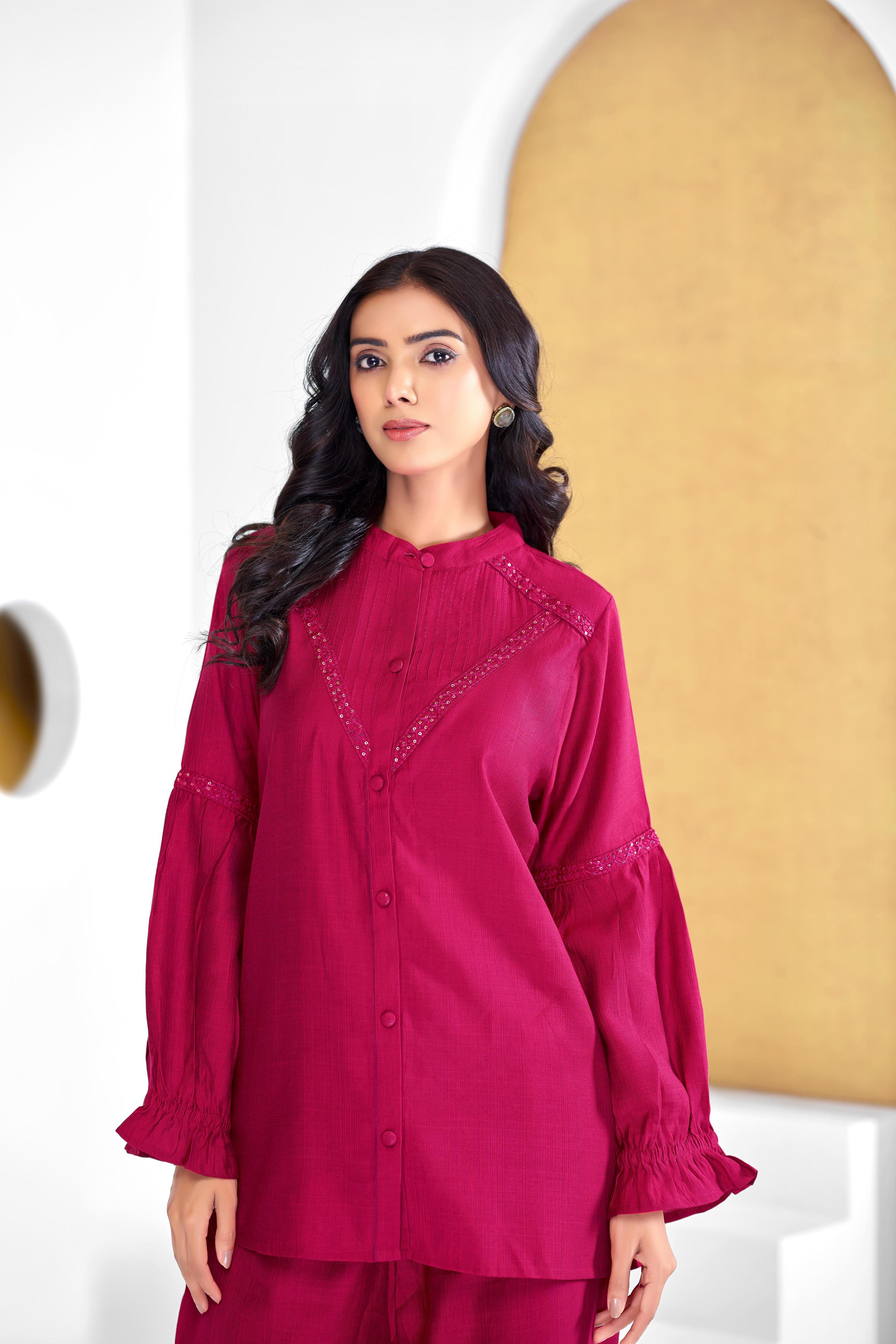 BulBul Mahi Red Co-Ord Set