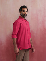 Thumbnail for trueBrowns Men's Pink Cotton Shirt