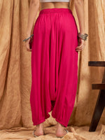 Thumbnail for InWeave Fuchsia Solid Harem Pant