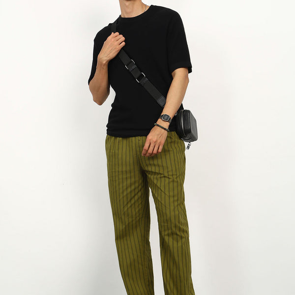 Fabmade Olive Stripe Linen Trouser - Distacart