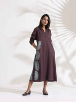 Thumbnail for trueBrowns Cola Cotton Print A-line Dress