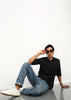 Fabmade Noir Linen Short Kurta - Distacart