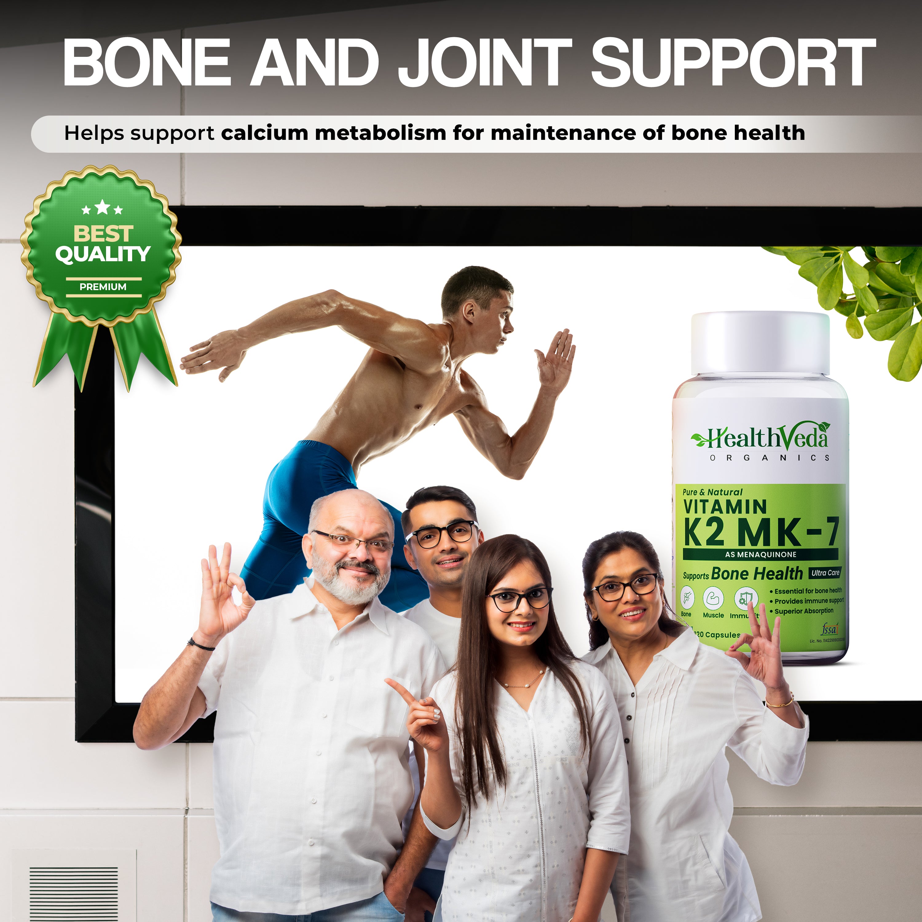Health Veda Organics Vitamin K2 Capsules - Distacart