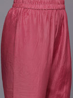 Thumbnail for Varanga Women Maroon Thread And Zari Embroidered Sequins Embellished Kurta Set With Dupatta