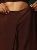 Thumbnail for trueBrowns Cola Muslin Silk Ready to Wear Saree - Distacart