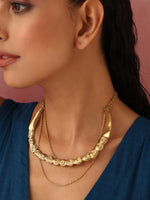 Thumbnail for trueBrowns Brass Rose Layererd Necklace - Distacart
