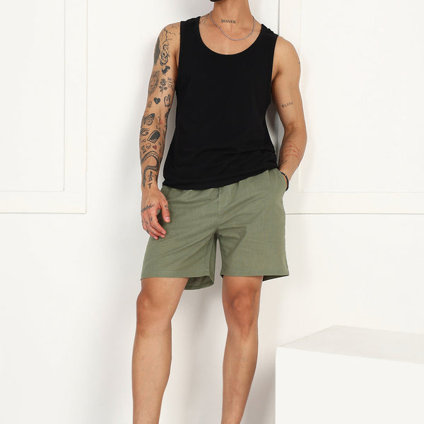 Fabmade Grove Ease Linen Shorts - Distacart