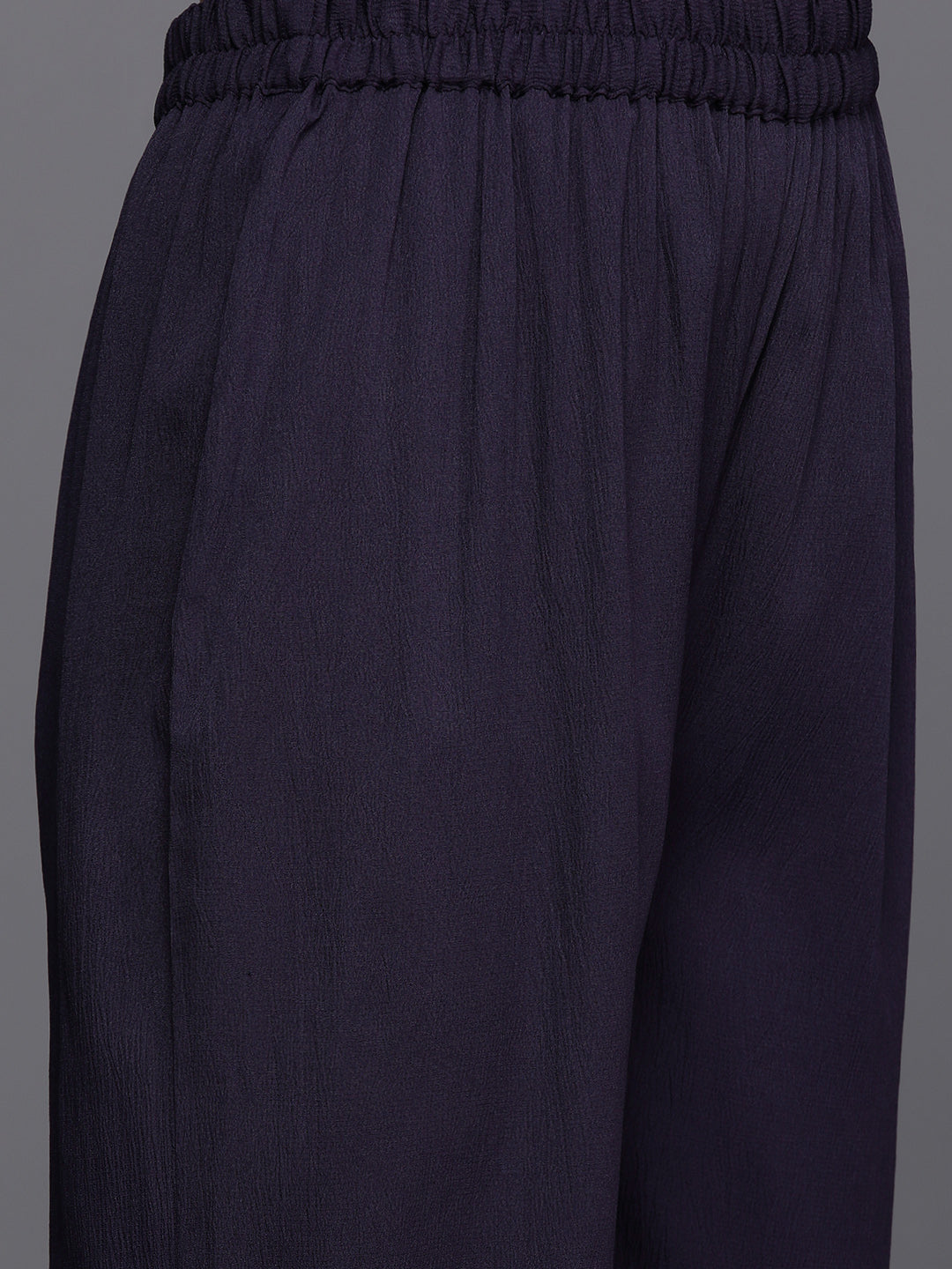 Varanga Women Navy Blue Cotton Lace Detailed Kurta Set - Distacart