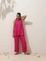 Thumbnail for trueBrowns Pink Viscose Co-ord Set