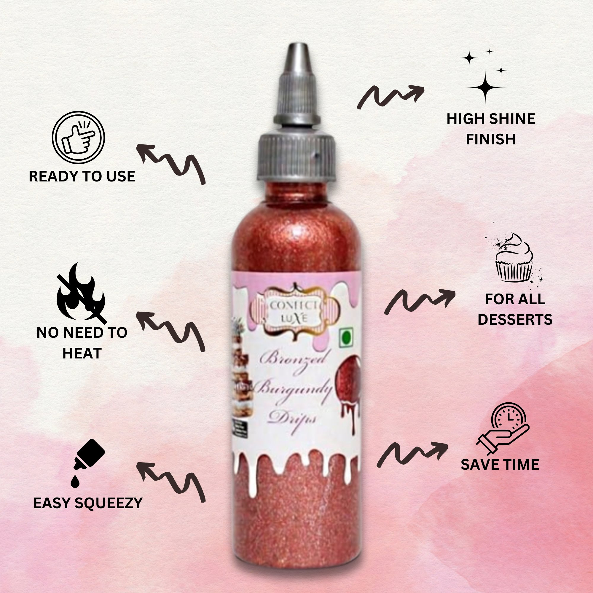 confect bronzed burgundy drips br b 110 gms b