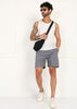 Fabmade Slate Drift Linen Pyjama Shorts - Distacart
