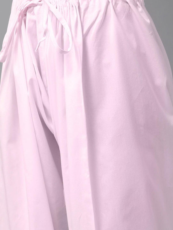 Fabmade Men Pink Pathani Kurta