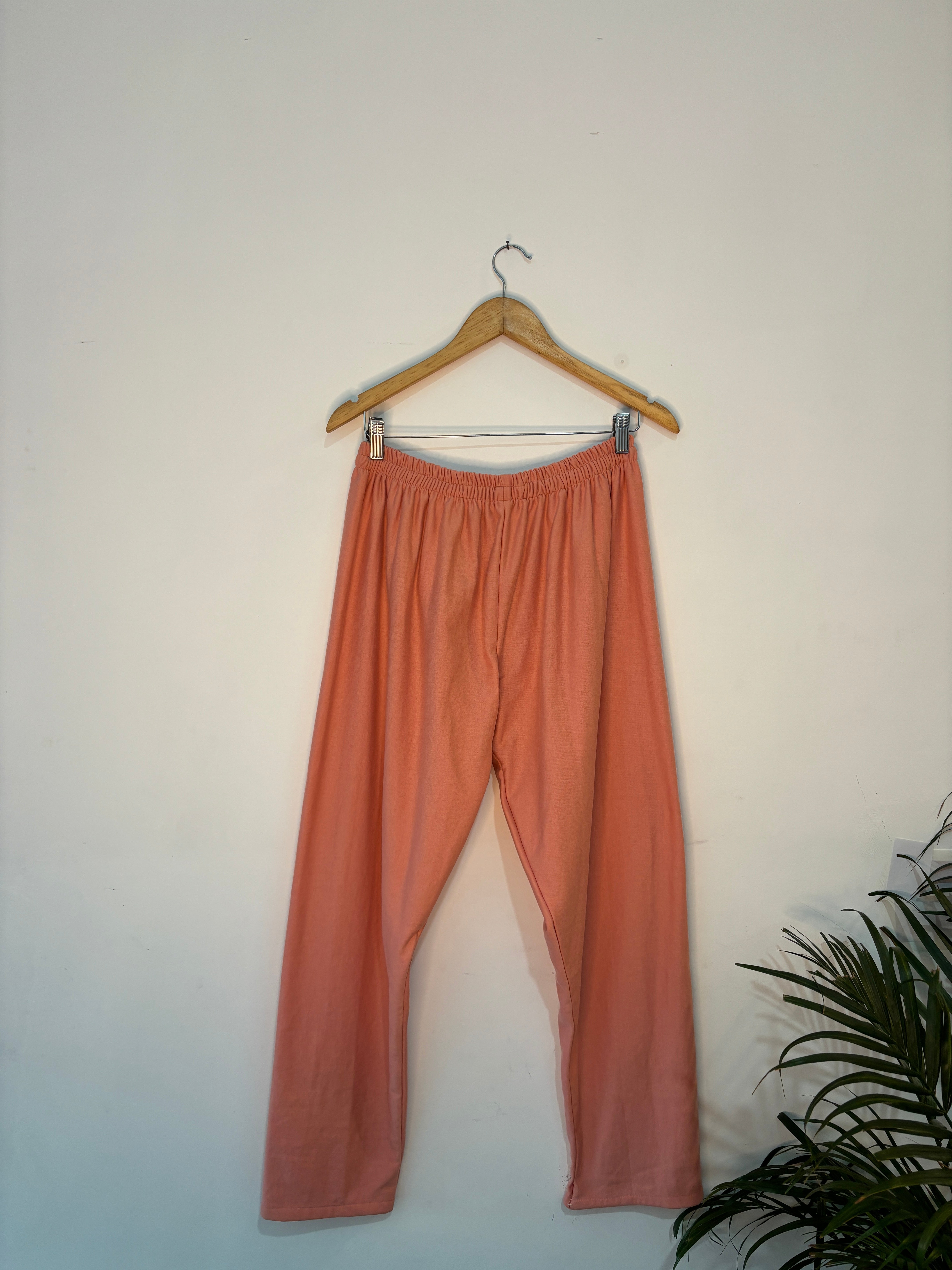 trueBrowns Orange Straight Kurta Set
