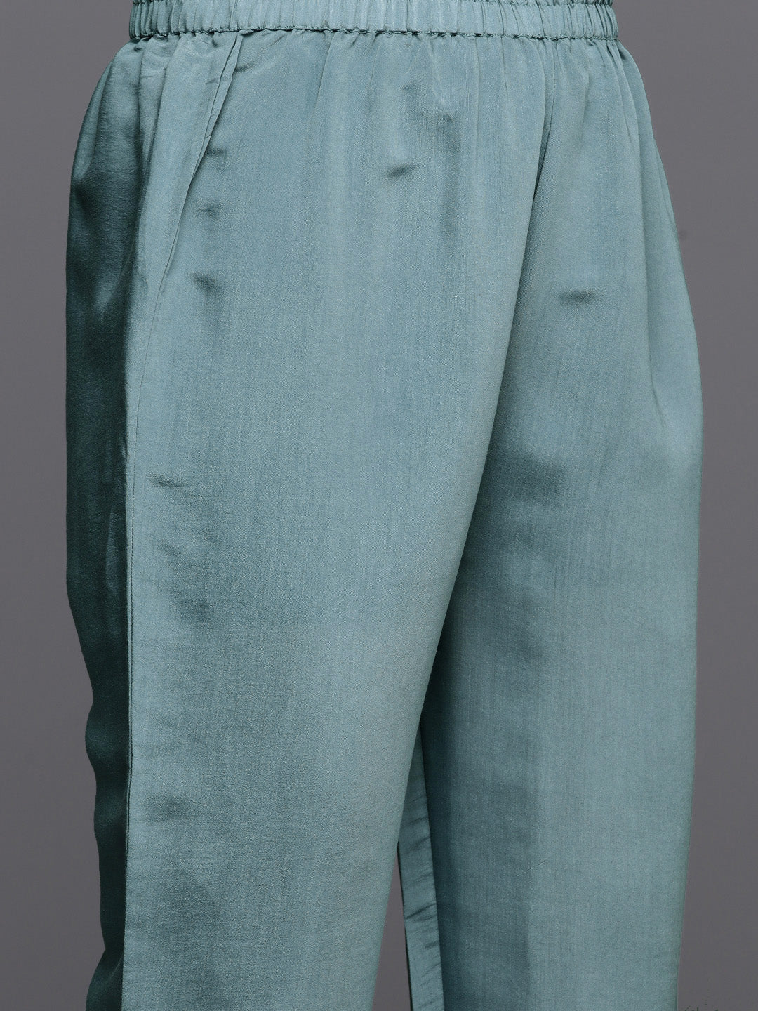 Varanga Women Blue Embroidered Straight Kurta Paired With Tonal Bottom And Embroidered Dupatta - Distacart