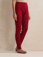 Thumbnail for trueBrowns Maroon Woollen Leggings