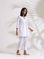 Thumbnail for trueBrowns White Slub Co-ord Set
