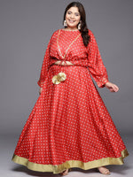 Thumbnail for Ahalyaa Women Plus Size Printed Top with Skirt - Distacart