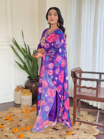 Thumbnail for The52 Women's Beautiful Roman Silk Embroidered Straight Kurta with Pant And Dupatta Set