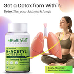 Thumbnail for Health Veda Organics N - Acetyl L - Cysteine Veg Capsules - Distacart