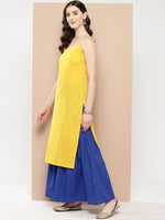 Thumbnail for Ahalyaa Women Printed Regular Gotta Patti Pure Cotton Kurta with Sharara - Distacart