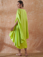Thumbnail for InWeave Lime Green Rayon Cowel Style Kaftan
