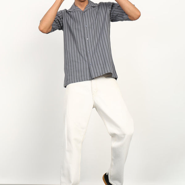 Fabmade Graphite Stripe Short-Sleeve Shirt - Distacart