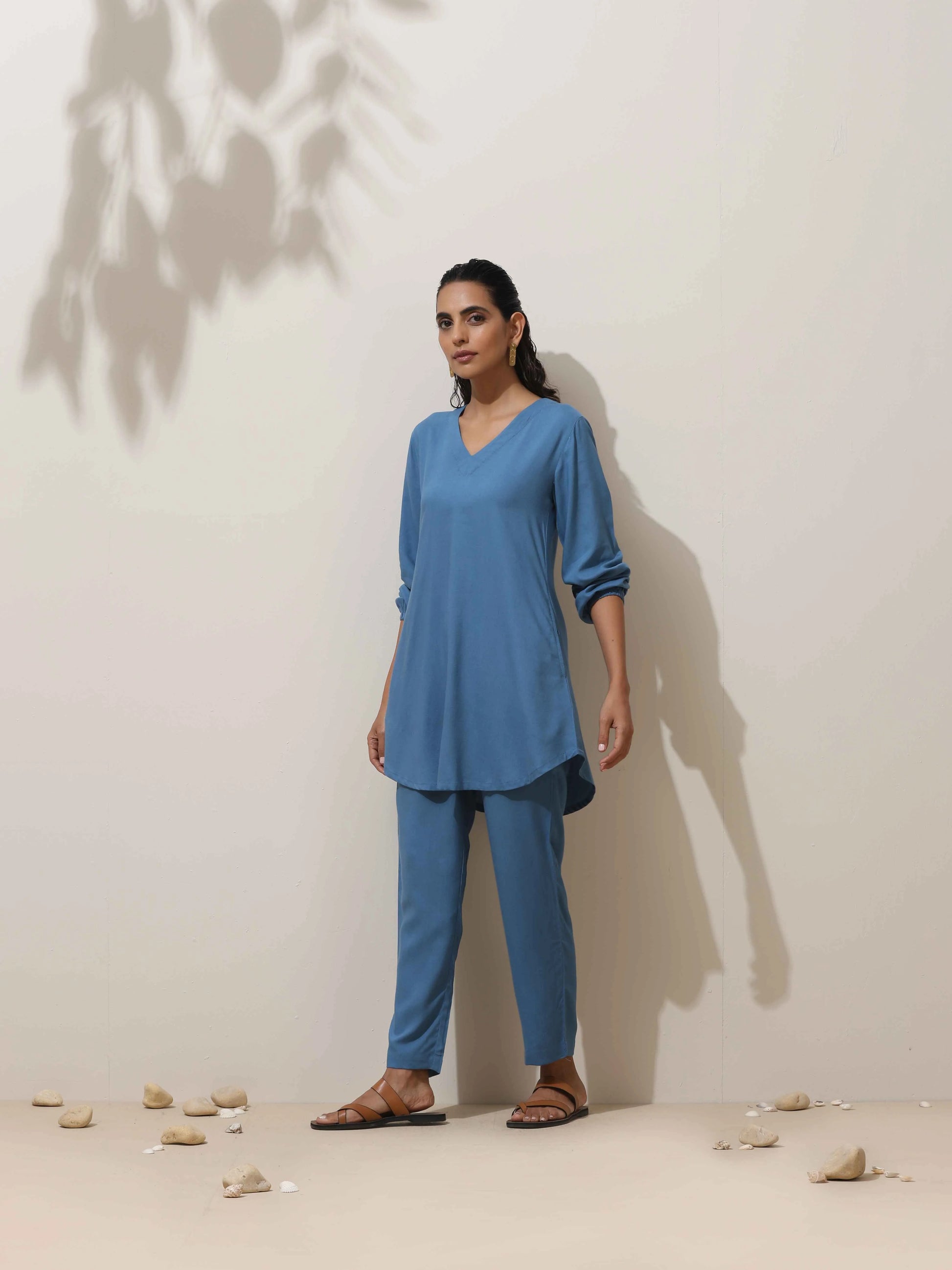 trueBrowns Blue Co-ord Set - Distacart