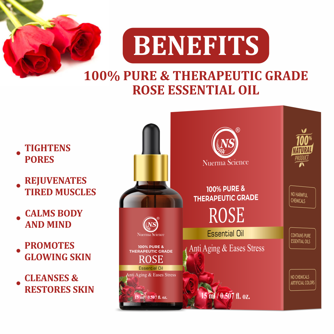 Nuerma Science Rose Essential Oil - Distacart