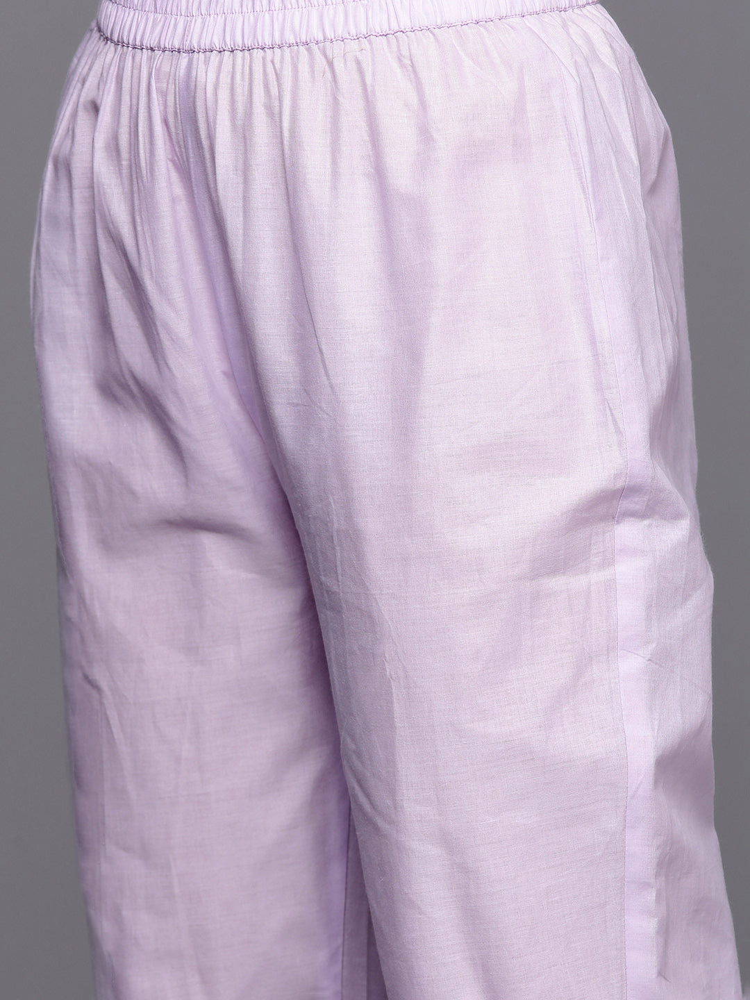 Varanga Women Lavender Embroidered A-Line Empire Kurta Paired With Tonal Bottom And Tonal Embroidered Dupatta - Distacart
