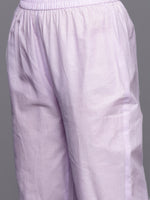 Thumbnail for Varanga Women Lavender Embroidered A-Line Empire Kurta Paired With Tonal Bottom And Tonal Embroidered Dupatta - Distacart