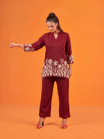 Thumbnail for Anaita Maroon Stylish Readymade Co-Ords Set - Dista