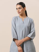Thumbnail for trueBrowns Cotton Steel Blue Short Co-Ord Set | Relove - Distacart