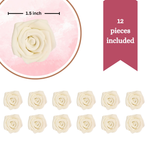 Thumbnail for confect sugar roses topper sugar roses for cake decorations edible classic pearl ivory roses pack of 12