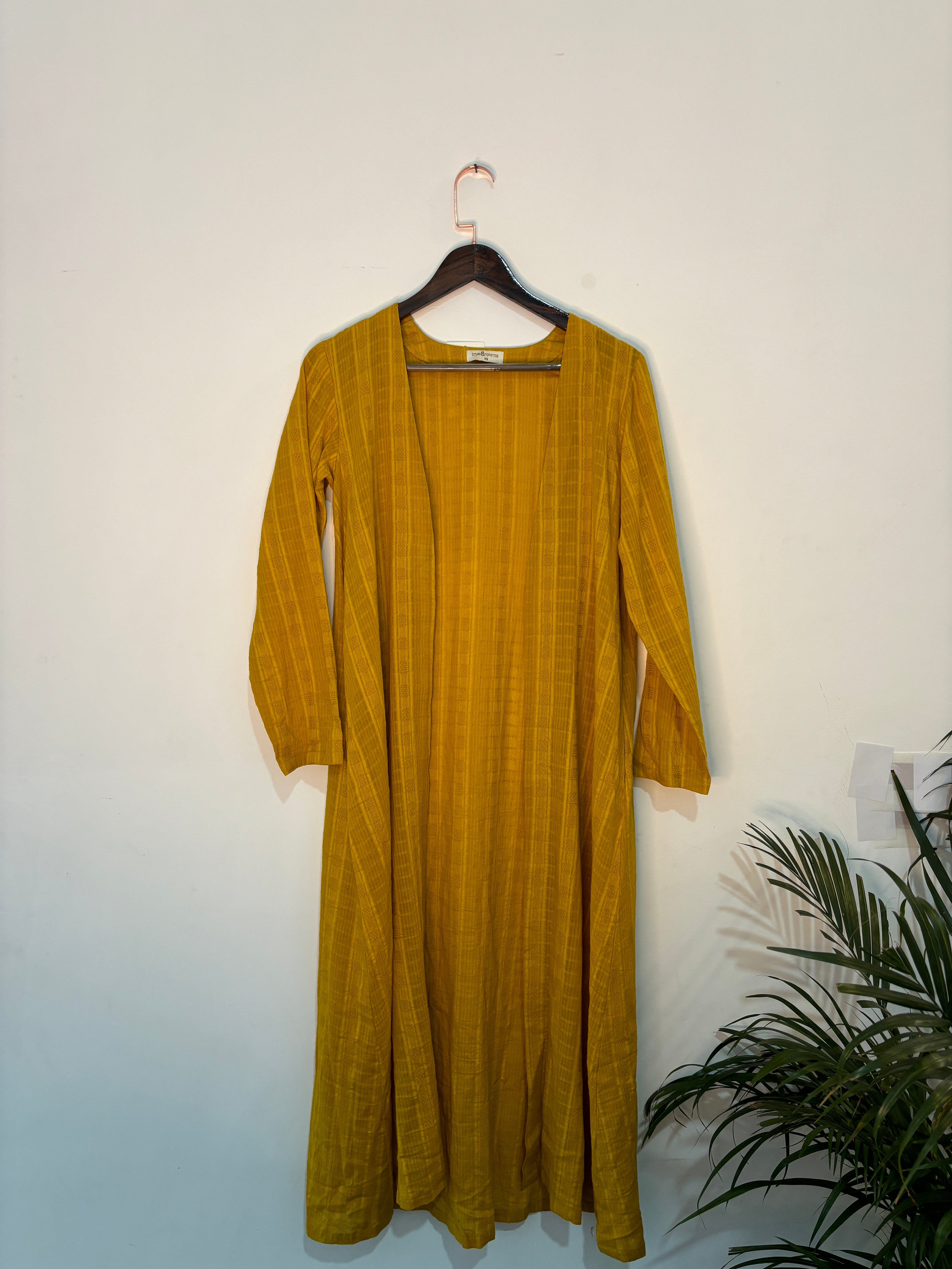 trueBrowns Mustard Jacket Top Pant Set