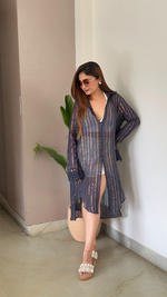 Thumbnail for Noroke Organic Cotton Multi Color Lurex Beachwear Shirt - Distacart