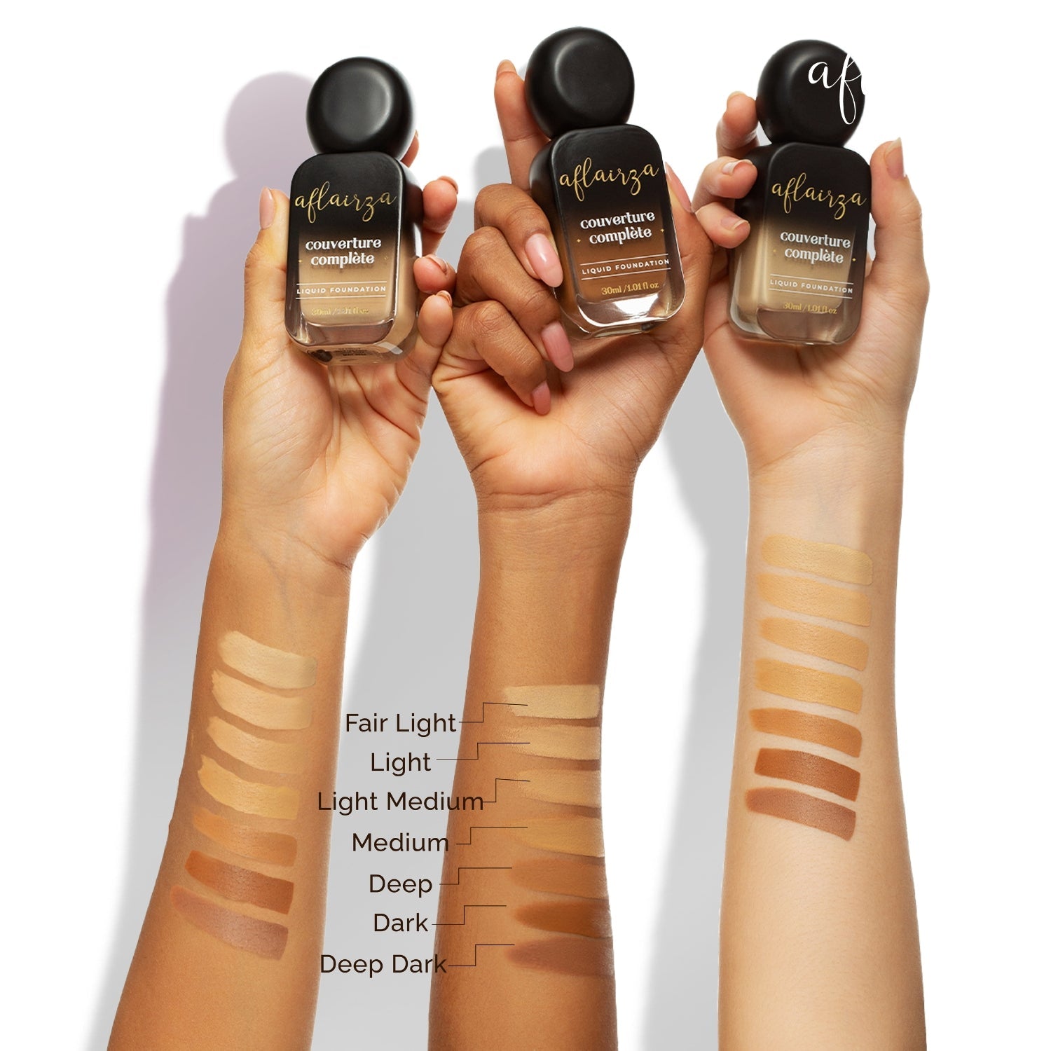 Aflairza Coverture Complete Liquid Foundation with 7 Shades for All Skin Tones - Distacart